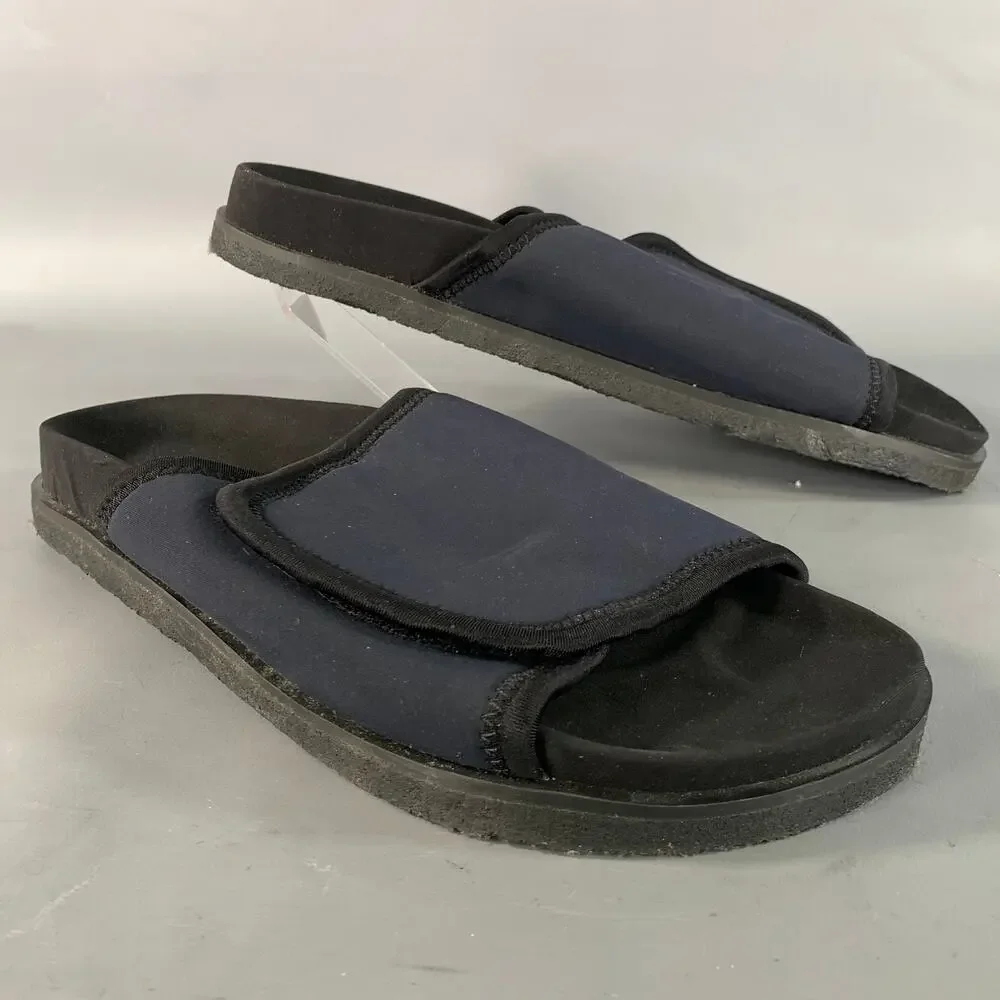 JAMES PERSE Size 11 Navy Black Solid Slide Sandals